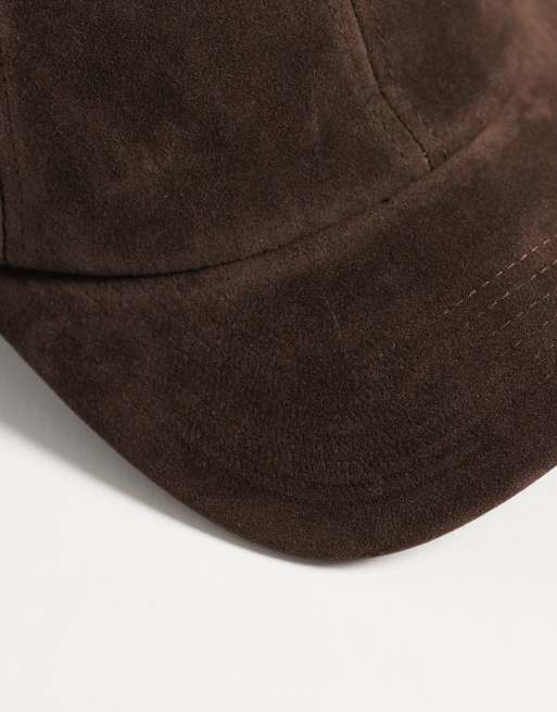 My Accessories baseball cap in chocolate faux suede, 3 of 3