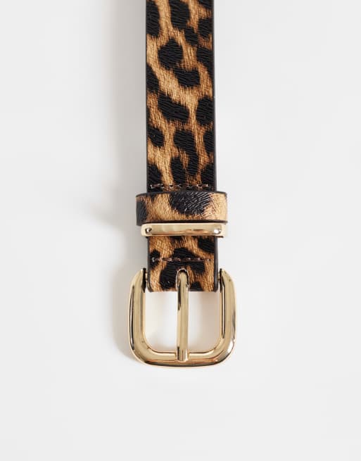 My Accessories belt in leopard with gold buckle, 2 of 3