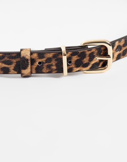 My Accessories belt in leopard with gold buckle, 3 of 3
