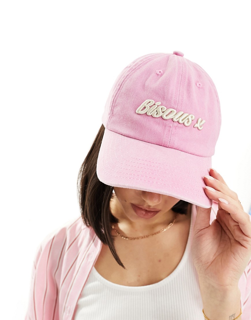 My Accessories bisous baseball cap in washed pink