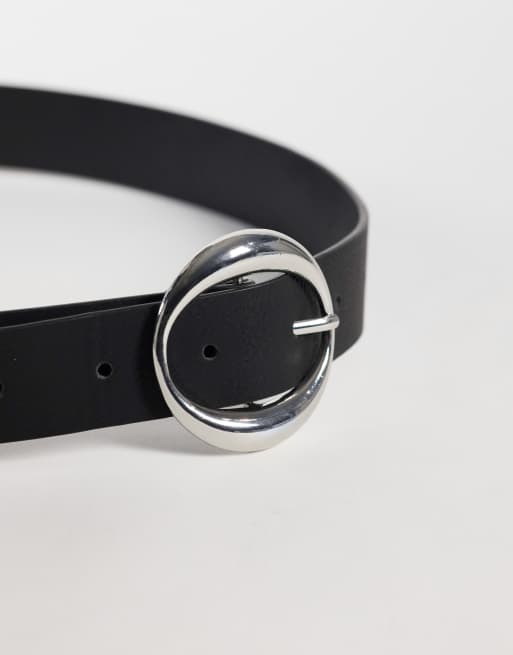 My Accessories black belt with silver-tone oval buckle, 3 of 3