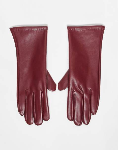 My Accessories - Bordeaux touch screen-handsker i imiteret læder - view 1