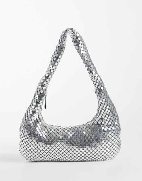 My Accessories borsa da spalla in maglia metallica argentata - view 1