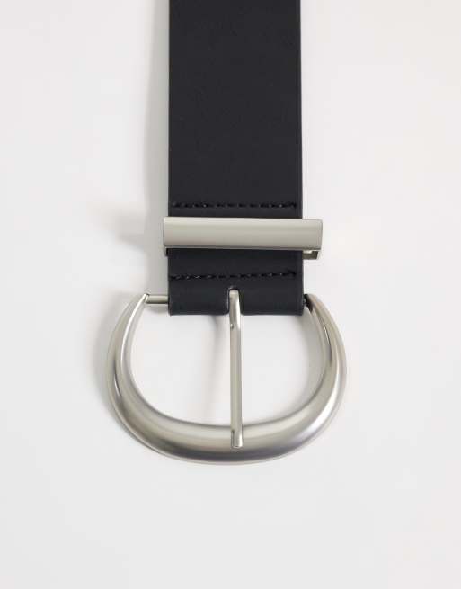 My Accessories - Brede dikke riem  met gesp in zwart, 3 van 3