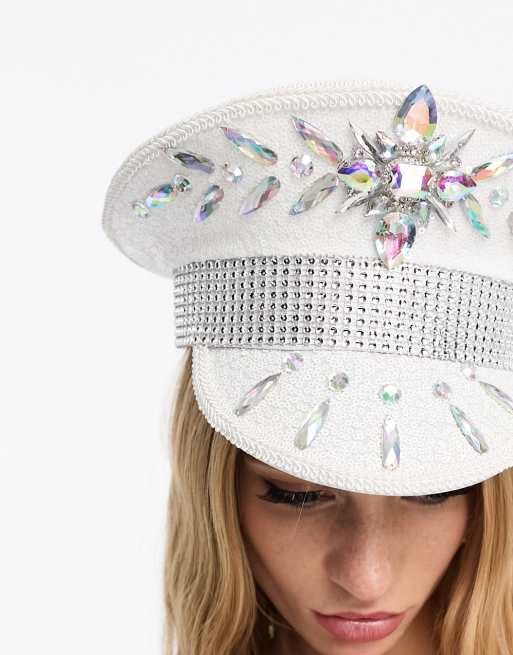 My Accessories – Bridal Party – Biały zdobiony kapelusz kapitański, 2 z 4