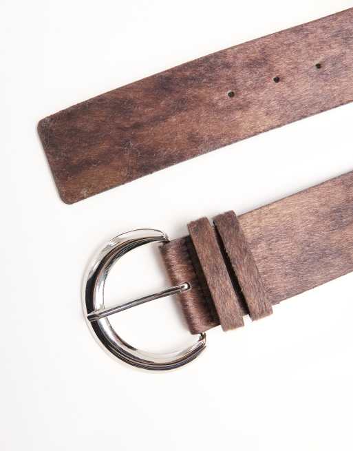 My Accessories – Brunt, brett skärp i hästhårsimitation, 2 av 3