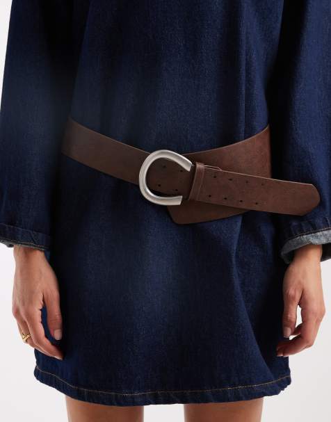 My Accessories – Brunt, brett skärp med statement-spänne - view 1