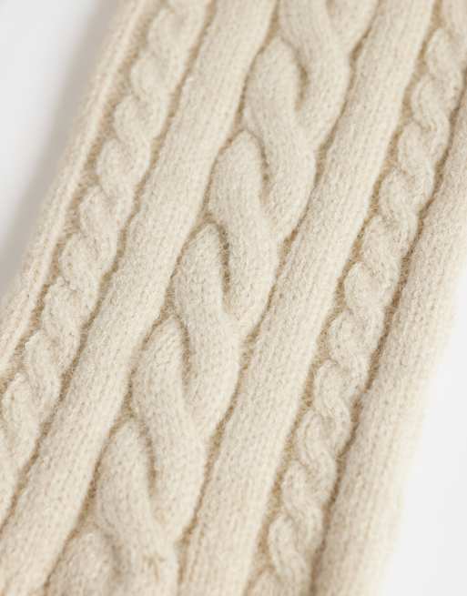 My Accessories cable knit leg warmers in cream, 2 of 3