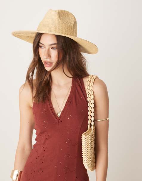 My Accessories - Cappello a tesa larga in paglia intrecciata beige naturale - view 1