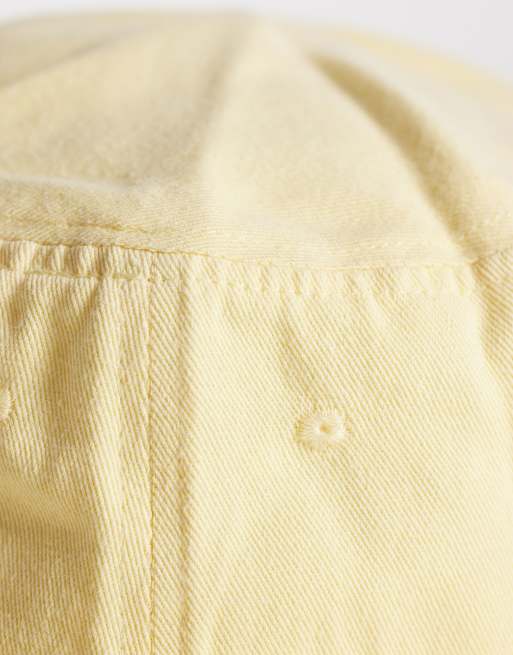 My Accessories - Cappello da pescatore giallo burro con bordi sfrangiati, 3 di 3