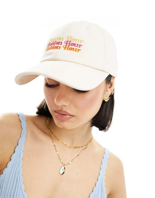 My Accessories - Casquette de baseball avec motif Golden Hour - Beige