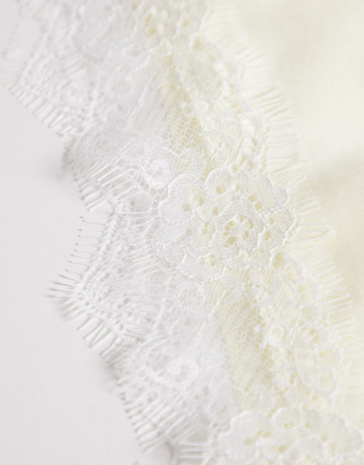My Accessories - Ceinture bandana en dentelle à bords contrastants - Crème, 2 de 3