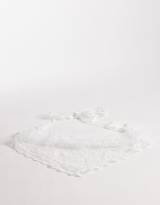 My Accessories - Ceinture bandana en dentelle - Blanc