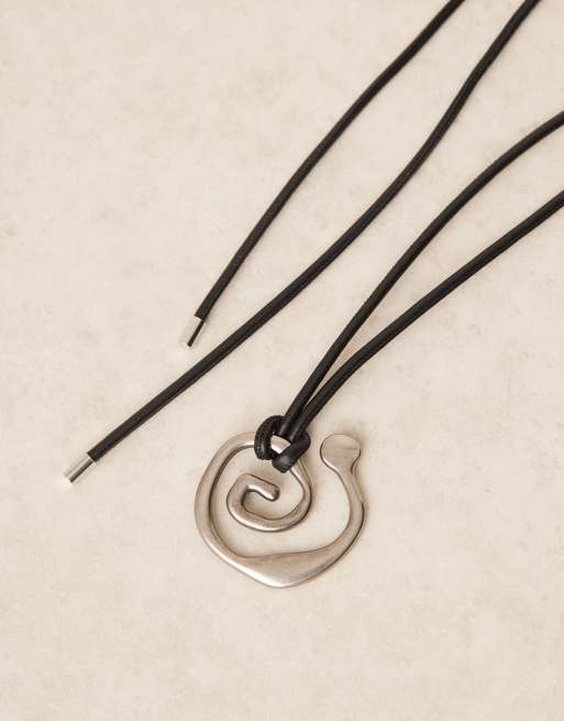 My Accessories - Ceinture corde avec détail spirale - Noir et argenté, 2 de 3