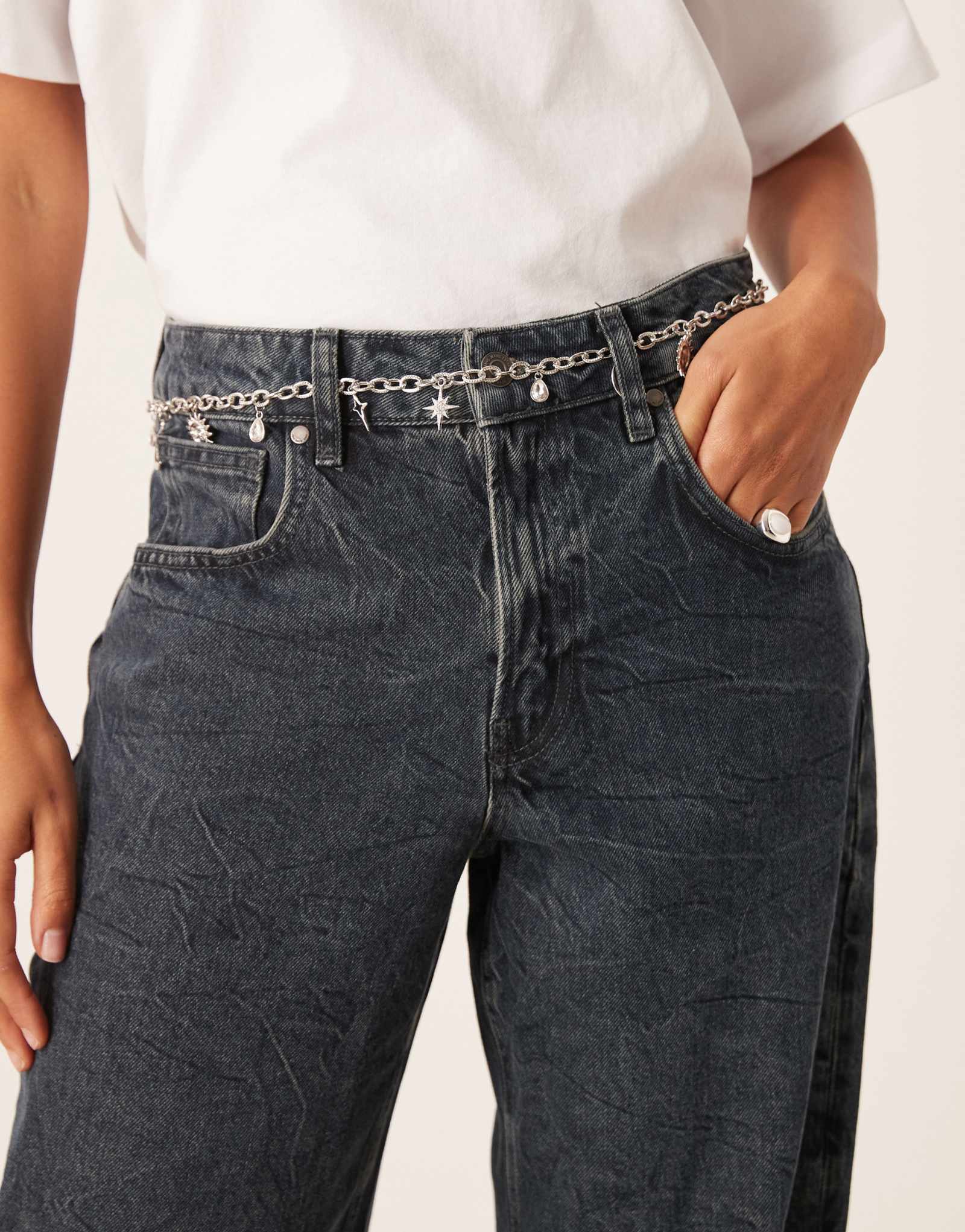 Мои аксессуары пояс-цепочка с небесным обаянием из серебра