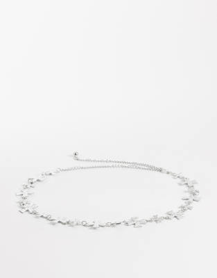 My Accessories Chain Belt With Crosses In Silver