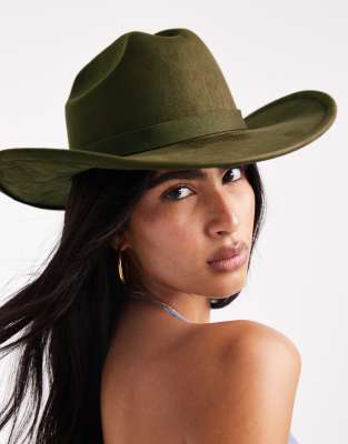 My Accessories - Chapeau de cowboy - Vert olive