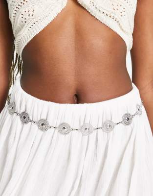 My Accessories - Cintura a catenina con ciondoli color argento