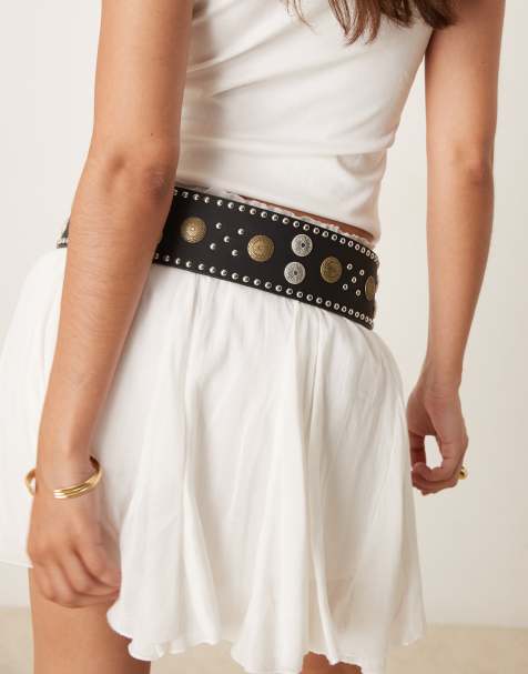 My Accessories - Cintura ampia nera con borchie - view 1