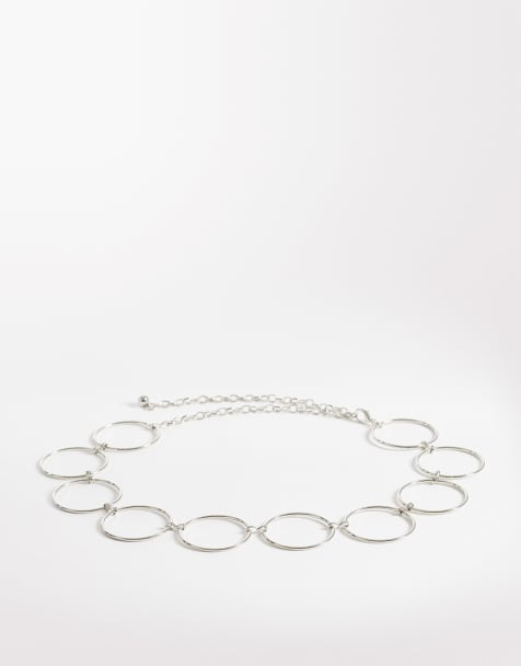 My Accessories - Cintura con catena ad anelli grandi tonalità argento - view 1