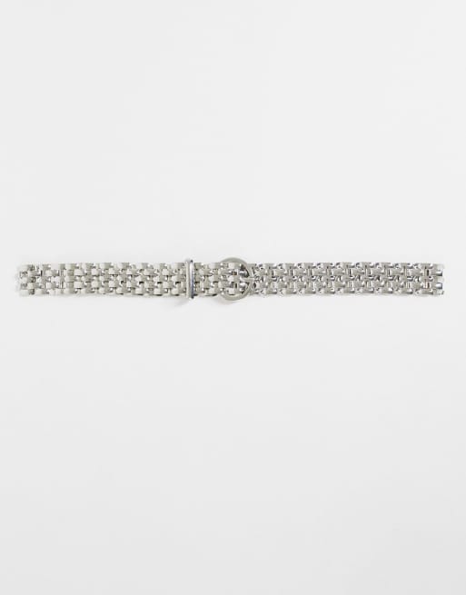 My Accessories - Cintura in catenina spessa color argento