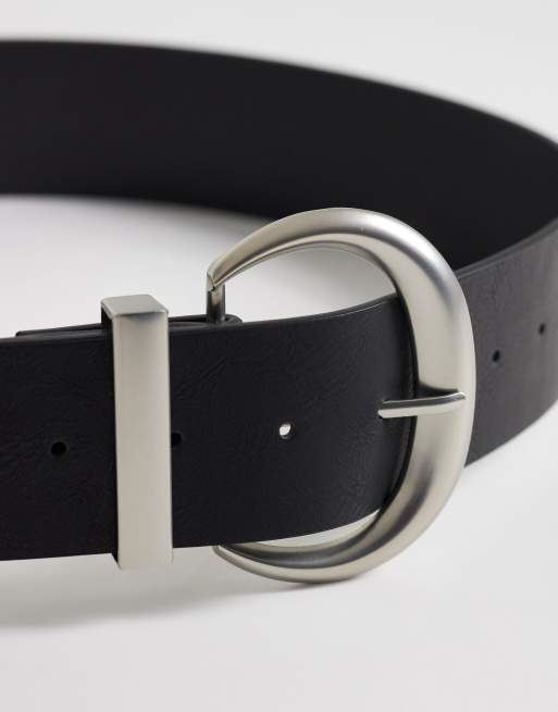 My Accessories - Cintura larga nera con fibbia spessa, 2 di 3
