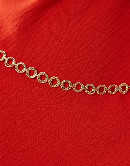 My Accessories circle chain belt in gold, 2 of 3