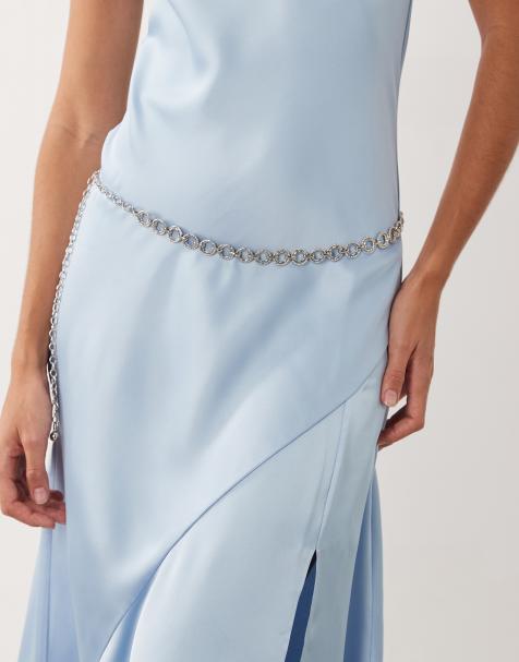 My Accessories circle chain belt in silver - view 1