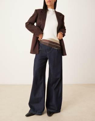 My Accessories Colourblock Belt Bandana In Brown