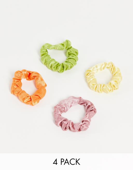 My Accessories - Confezione da 4 elastici per capelli skinny in raso