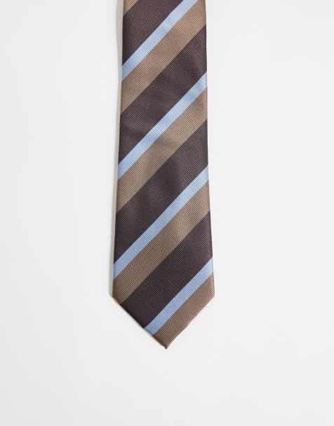 My Accessories - corbata a rayas azules y marrones - view 1