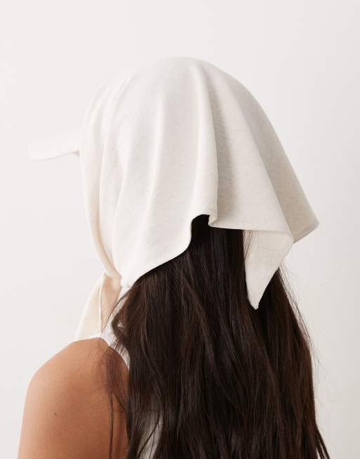 My Accessories cotton cap bandana in Beige, 2 of 3