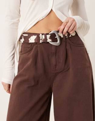 My Accessories My Accessories cow print belt-Multi