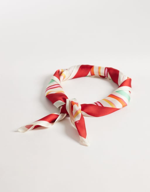 My Accessories - Cravatta in raso multicolore a righe diagonali 