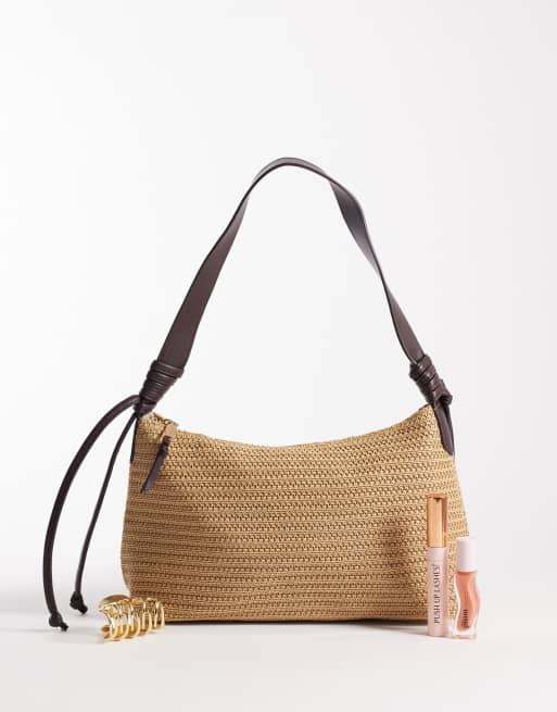 My Accessories crochet shoulder bag in natural brown , 2 of 4