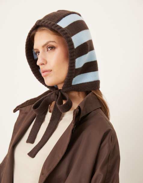 My Accessories - Cuffia blu e marrone in maglia a righe - view 1