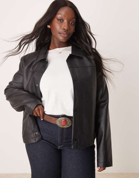 My Accessories Curve - Ceinture vintage avec pierre rouge - Marron - view 1