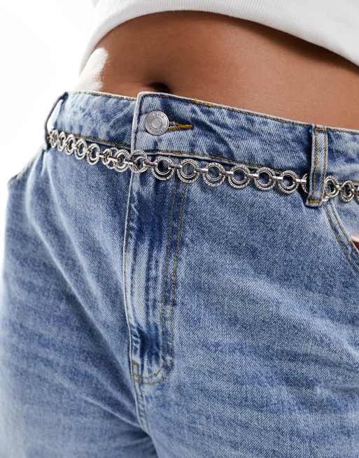 My Accessories Curve - Kettingriem met mini schakels in zilver