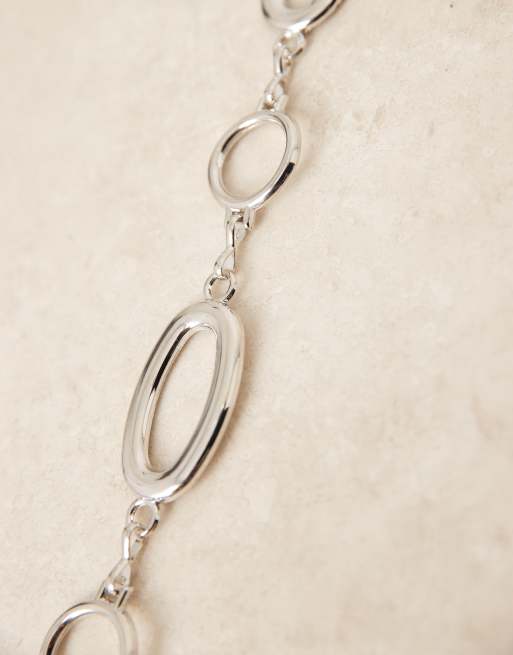 Silver-Tone Oval Chain Belt s-l400.jpg main image 3