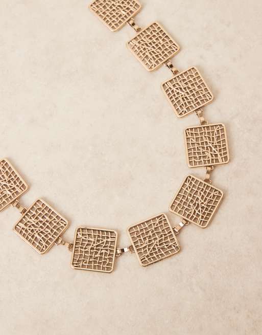 My Accessories Curve vintage chain link belt in gold, 2 of 3