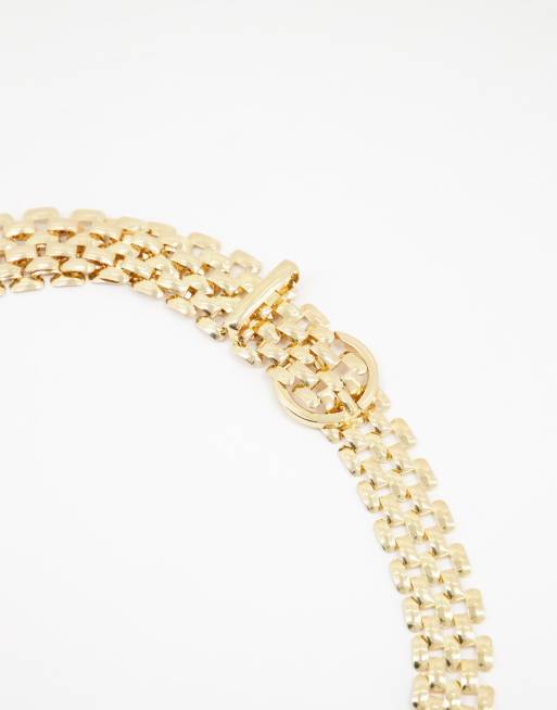 My Accessories Curve – Złoty pasek z grubego łańcuszka, 2 z 4