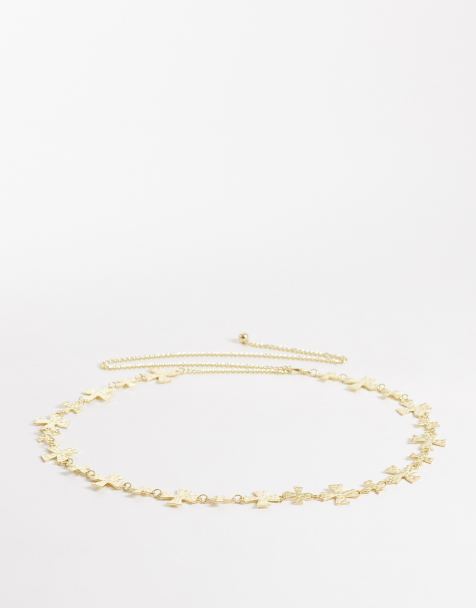 My Accessories - Curves - Kettingriem met kruisjes in goud - view 1