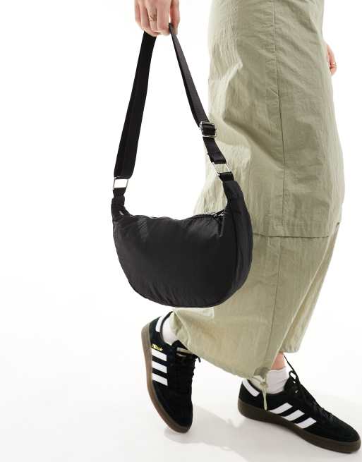 My Accessories – Czarna nylonowa torebka crossbody, 2 z 4