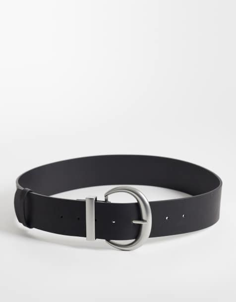 My Accessories – Czarny szeroki pasek z masywną klamrą - view 1