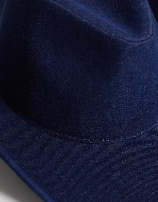 My Accessories dark denim cowboy hat in blue, 2 of 3