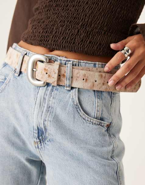 My Accessories deer print belt in white - view 1