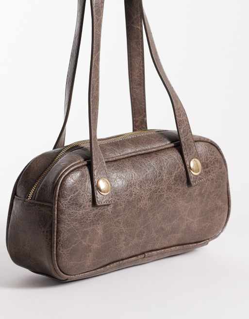 My Accessories distressed east west shoulder bag in Brown , 4 of 4