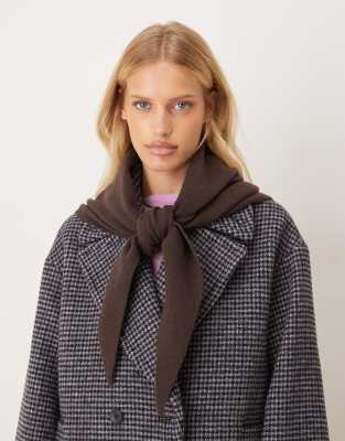 My Accessories - Dreiecksschal aus Strick in Braun-Brown