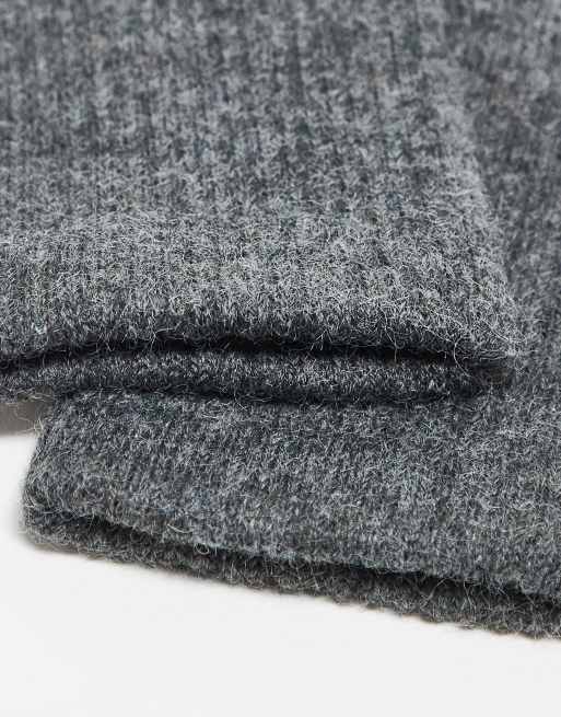 My Accessories - Effen gebreide touchscreen handschoenen in grijs, 2 van 3