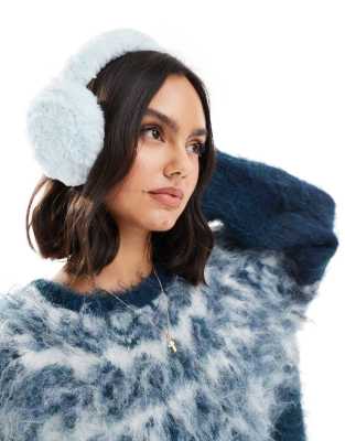 My Accessories faux fur ear muffs in blue